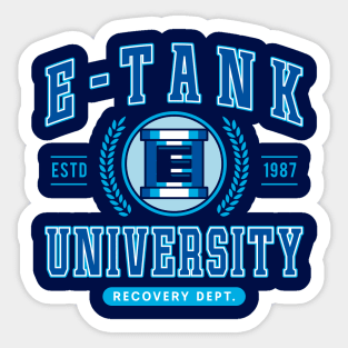 E Tank University Sticker